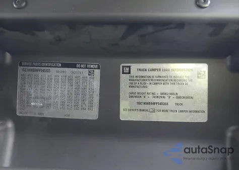 2015 Chevrolet Silverado 2500Hd Ltz from USA, damaged, VIN 1GC1KWE84FF545303